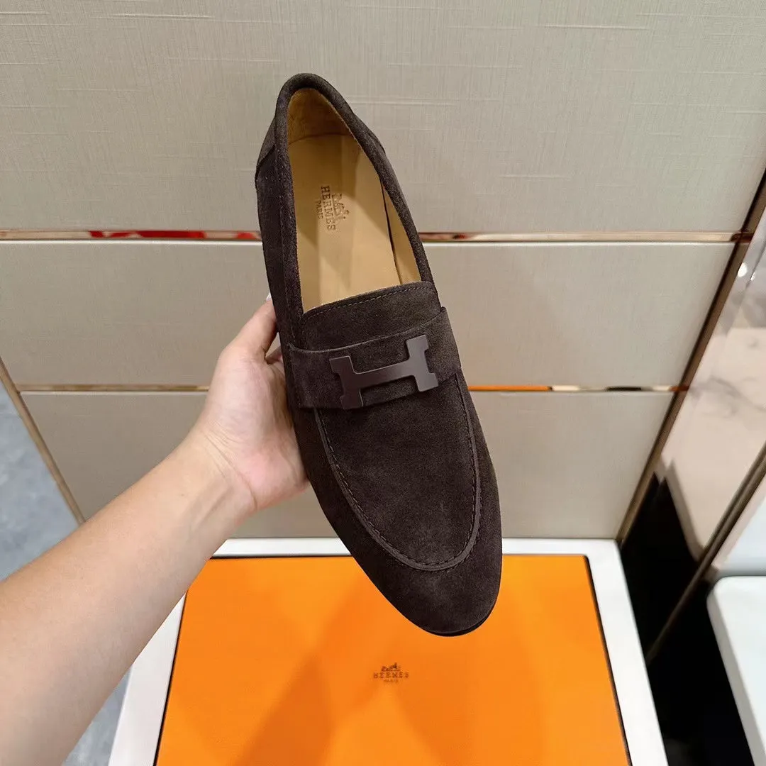 HM Faubourg Loafer In Dark Brown Suede 118746