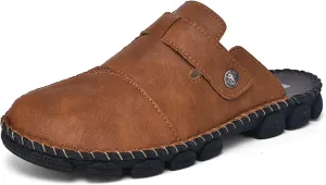 Honeystore Men's Non-Slip Flat Slide Sandals Slip-on Beach Shoes