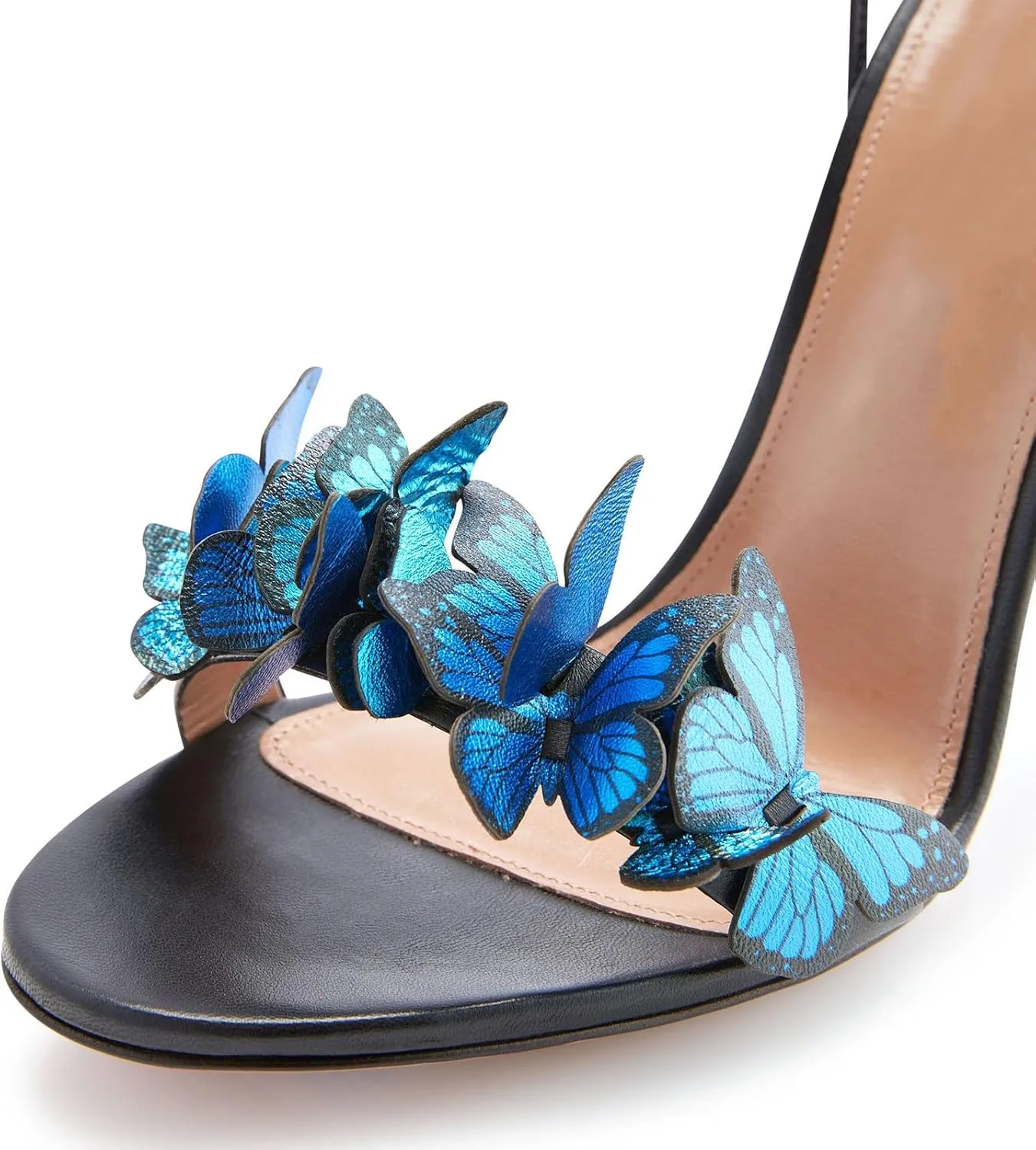 iadore Fashion Women Stiletto High Heel Shoes with Butterfly Decorations Lace up Summer Dress Sandals Size 5-12 US