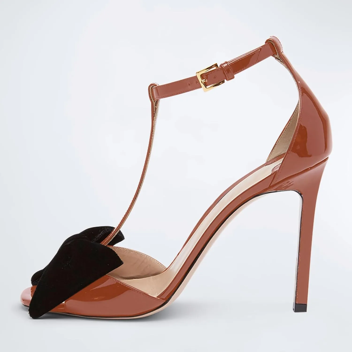 iadore Women Fashion Stiletto High Heel Shoes Open Square Toe with Bowknots Ankle Straps Buckle Sexy Summer Sandals Size 5-12 US