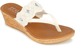 ITALIAN Shoemakers Womens Freely Wedges 10 White