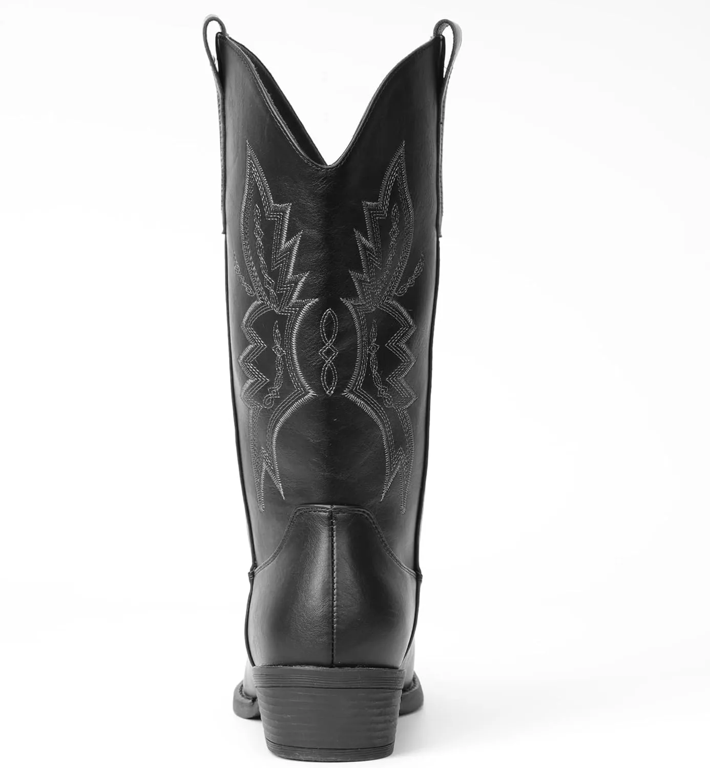 IUV Cowboy Boots For Women Western Boots Cowgirl Boots Pull On Pointy Toe Mid Calf Boots