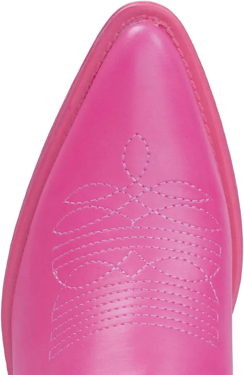 IUV Cowboy Boots For Women Western Cowgirl Boots Pull On Pointy Toe Mid Calf