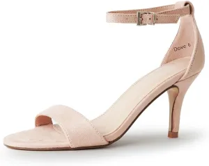 J. Adams Dove Ankle Strap Womens Stiletto For Women Sexy - Open Toe Strappy Heels, Wedding Shoes For Bride, Summer Heels and Bridal Shoes