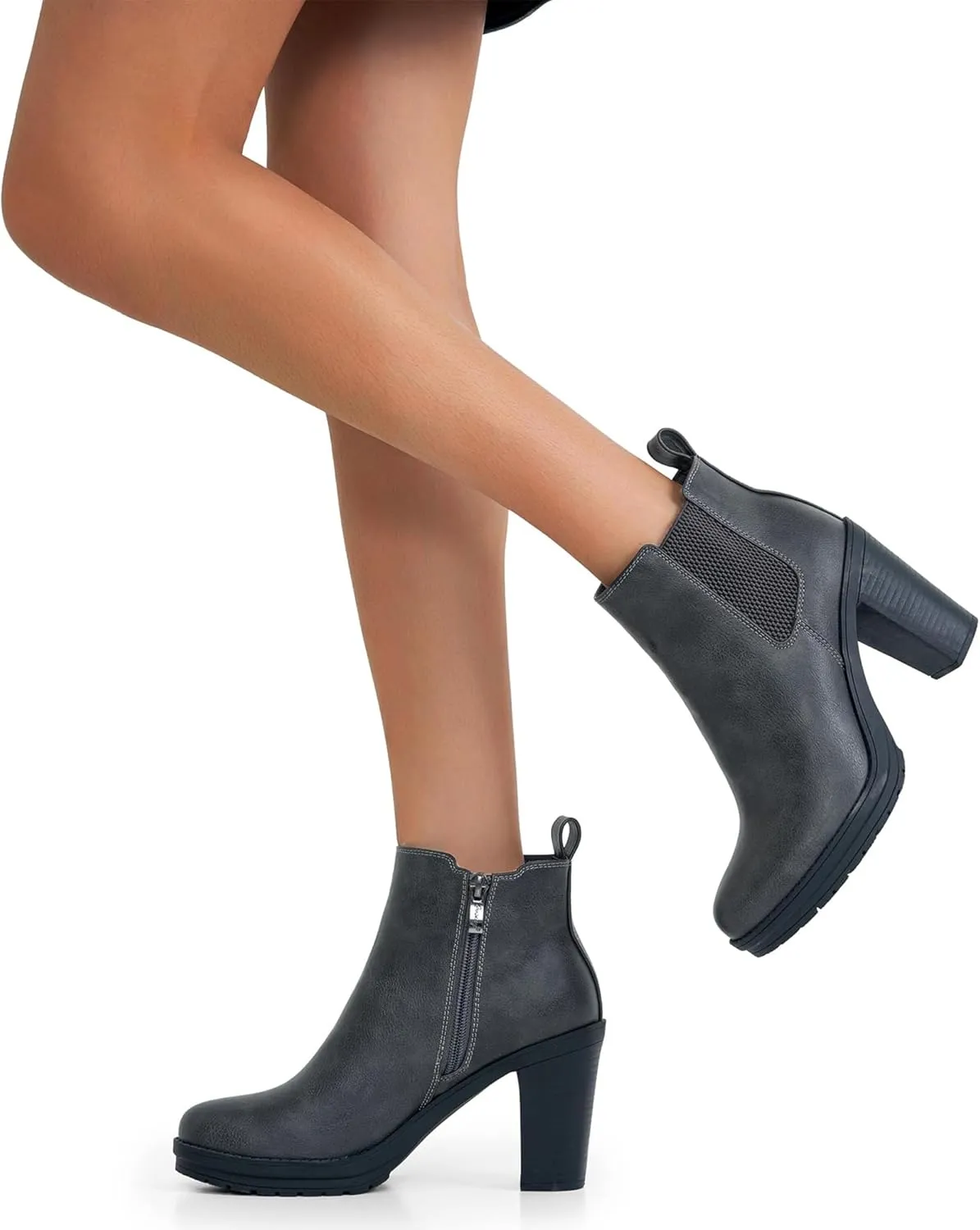 Jeossy Women's 9676 Ankle Booties Platform Chunky Heel Boots