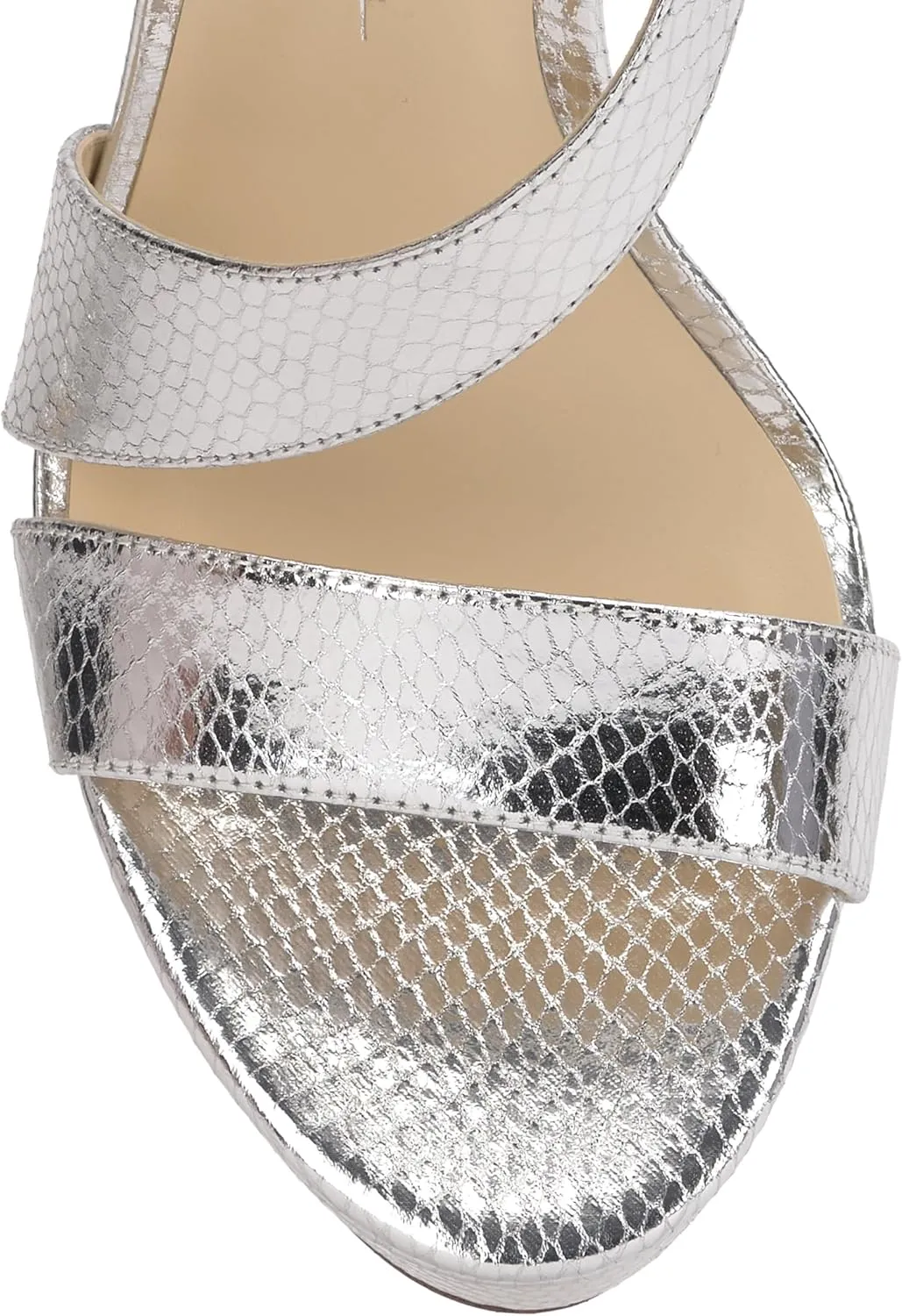 Jessica Simpson Womens Iley Faux Leather Ankle Strap Platform Sandals
