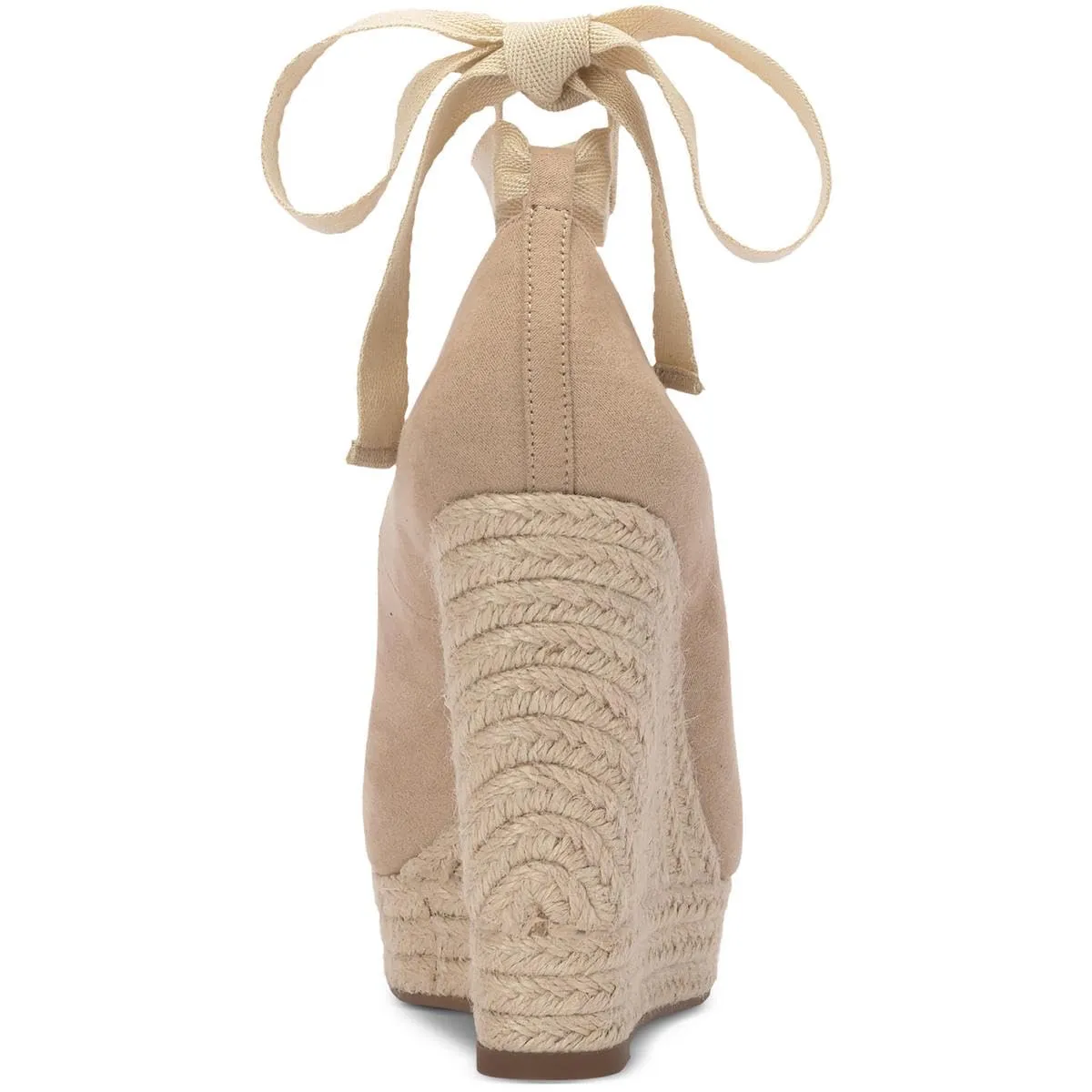 Jessica Simpson Womens Zavida Wedge Espadrilles Beige 8.5 Medium (B,M), Almond Supreme Micro Suede