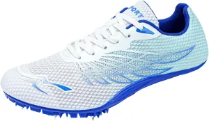 JiuQing Men's Track and Field Shoes Spikes Sprint Sneakers Lightweight Jumping Running Racing Shoes