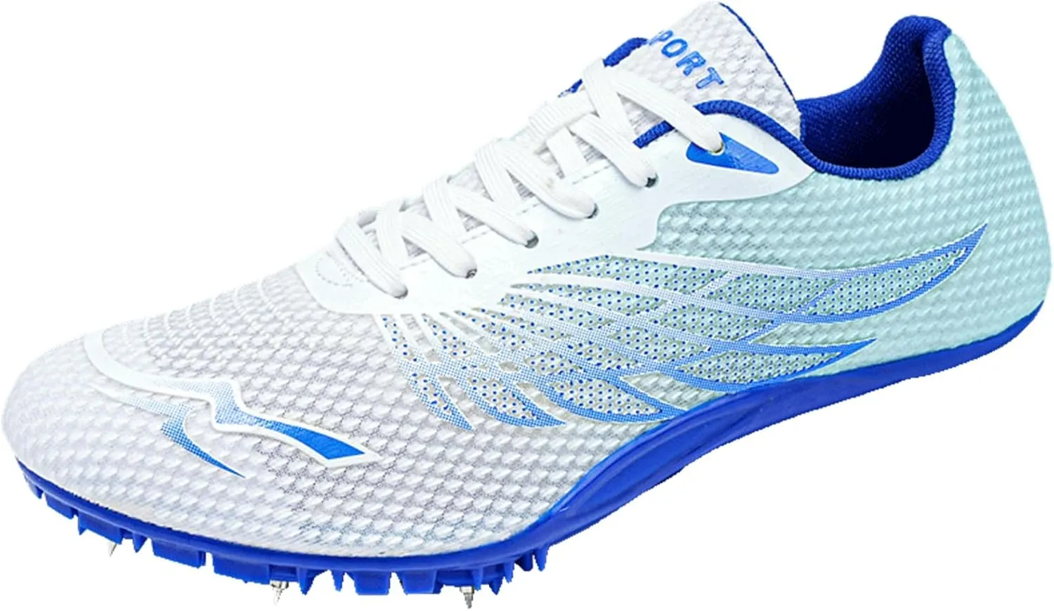 JiuQing Men's Track and Field Shoes Spikes Sprint Sneakers Lightweight Jumping Running Racing Shoes