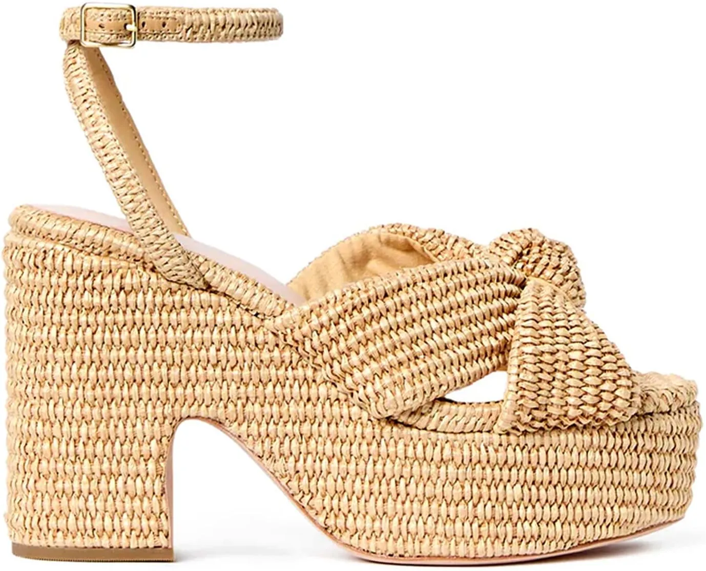 JORISTIMO Women's Chunky Platform Sandals Slingback Ankle Strappy Espadrille Wedges Sandals Open Round Toe Adjustable Buckle Sandals