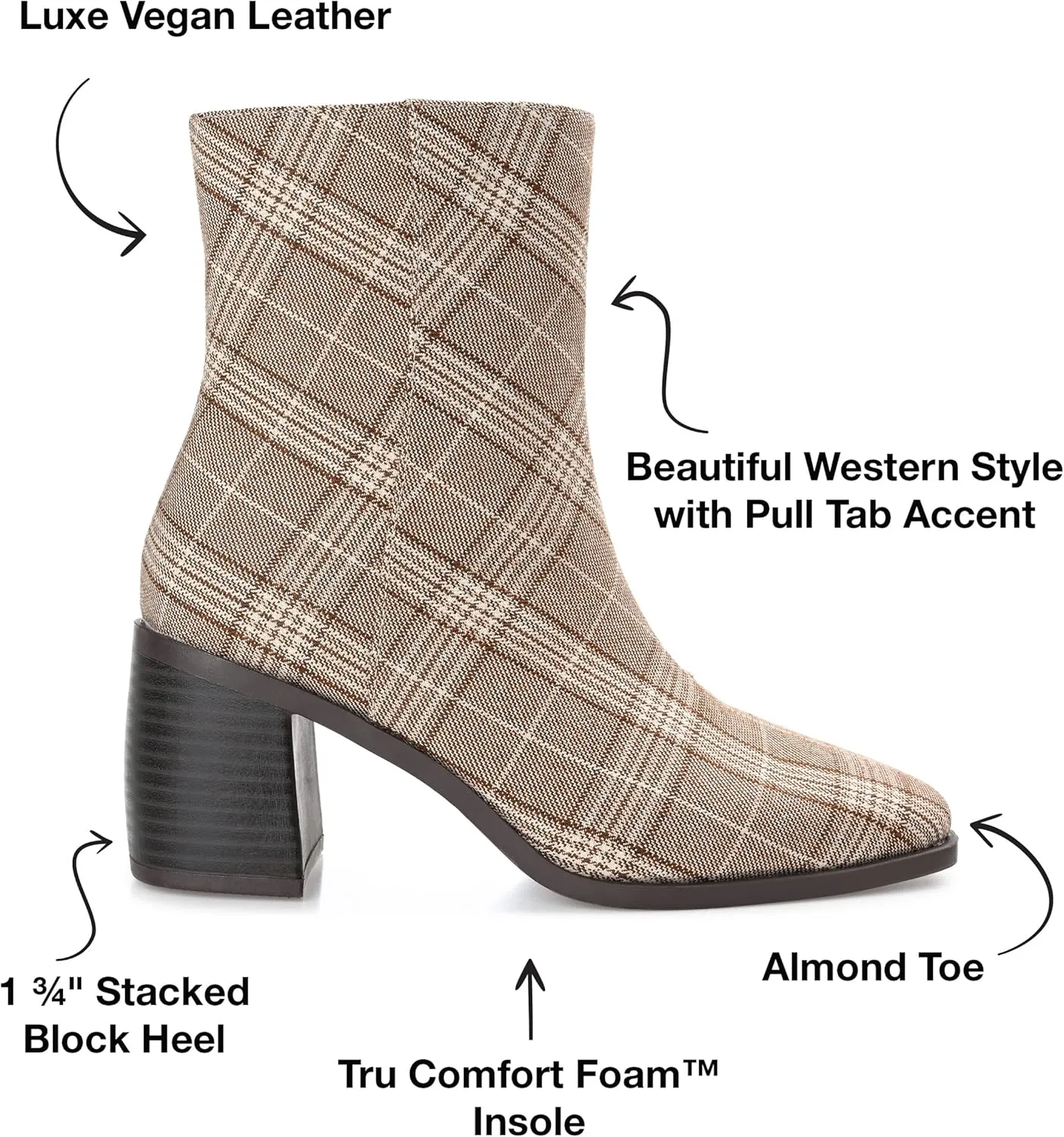 Journee Collection Women's Tru Comfort Foam Sloann Bootie Ankle Boot