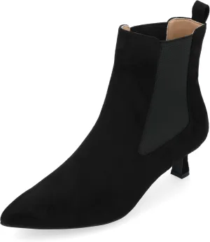 Journee Women's Comfort Foam Tenlee Booties Black, 8.5
