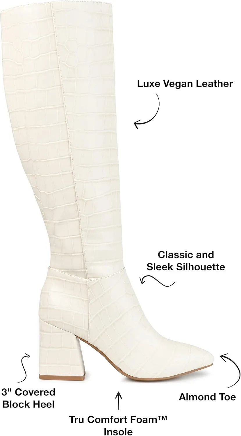 Journee Womens Landree Tru Comfort Foam Block Heel Knee High Boots