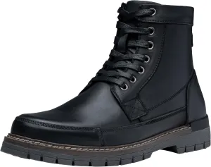 Jousen Men's Boots Chukka Motorcycle Boots Premium Leather Casual Combat Ankle Dress Boot for Men