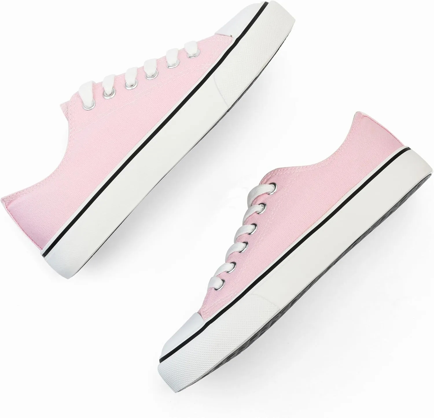 JUDIS Women’s Lace Up Canvas Shoes Low Top Fashion Sneakers Casual Tennis Walking Shoes