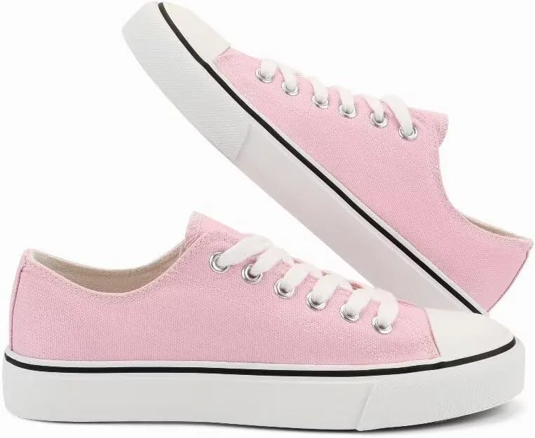 JUDIS Women’s Lace Up Canvas Shoes Low Top Fashion Sneakers Casual Tennis Walking Shoes