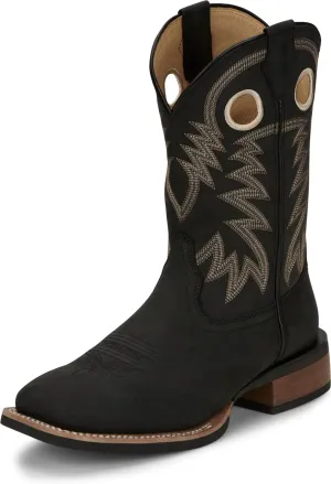 Justin Show Stopper 11” Western Boots for Men - Frontier Collection - Square Toe Leather Men’s Cowboy Boots with Comfort Footbed, Non Slip Outsole