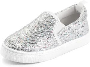 K KomForme Toddler Sneakers for Girls Boys Slip On Canvas Walking Shoes