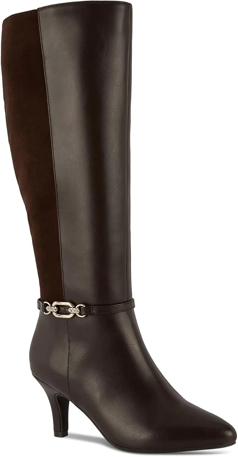Karen Scott Womens FREYLN Comfort Insole Thigh-High Boots