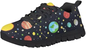 Kids Running Shoe for Boys Girls, Lace-up Running Tennis Sneakers Knitted Mesh Sports Shoes for Little Kid/Big Kid