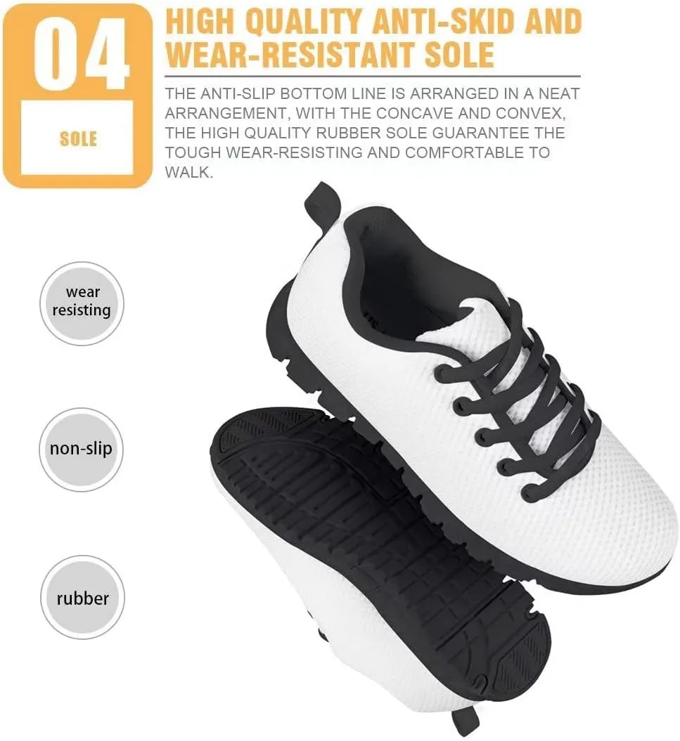 Kids Running Shoe for Boys Girls, Lace-up Running Tennis Sneakers Knitted Mesh Sports Shoes for Little Kid/Big Kid