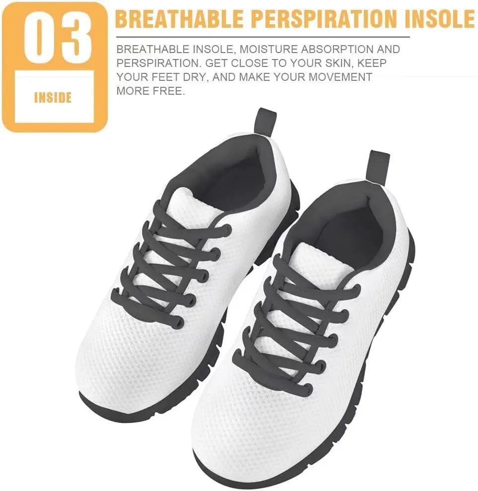 Kids Running Shoe for Boys Girls, Lace-up Running Tennis Sneakers Knitted Mesh Sports Shoes for Little Kid/Big Kid