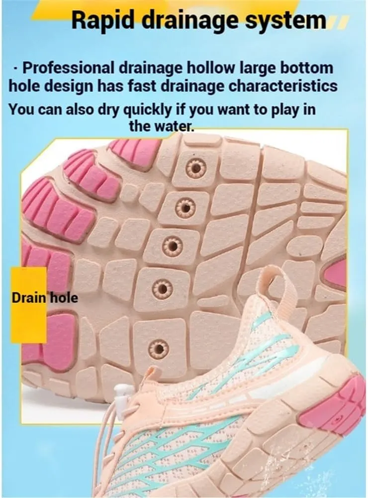 Kids Water Shoes,Boys Girls Barefoot Water Hiking Shoes,Beach Gear for Kids, Lightweight Slip On Walking Sneakers