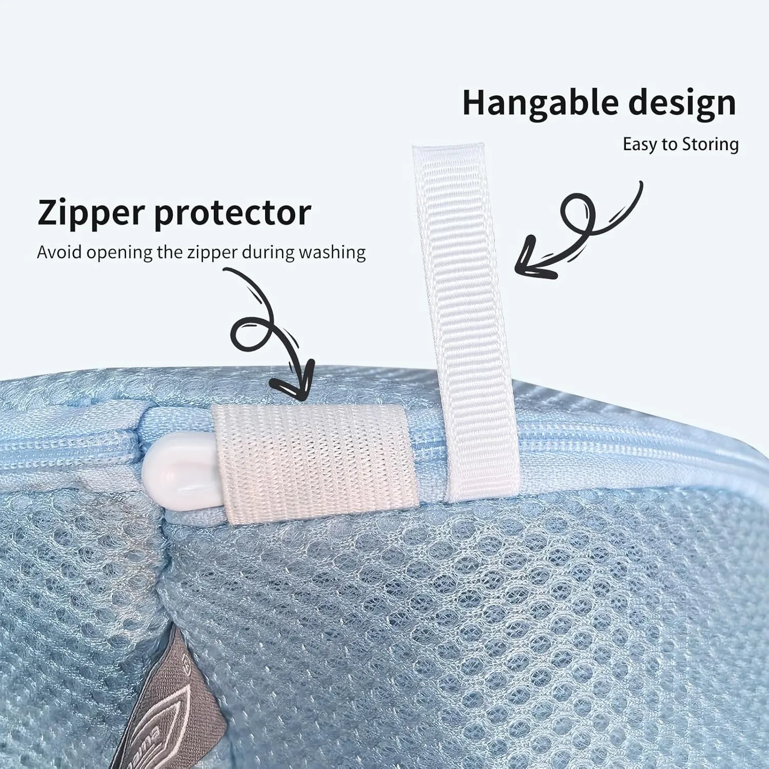 Kimmama Shoe Washing Machine Bag,Laundry Shoes Bags,Sneaker Wash Protector Sack,Sandwish Mesh,Blue,8x15",4 Pack