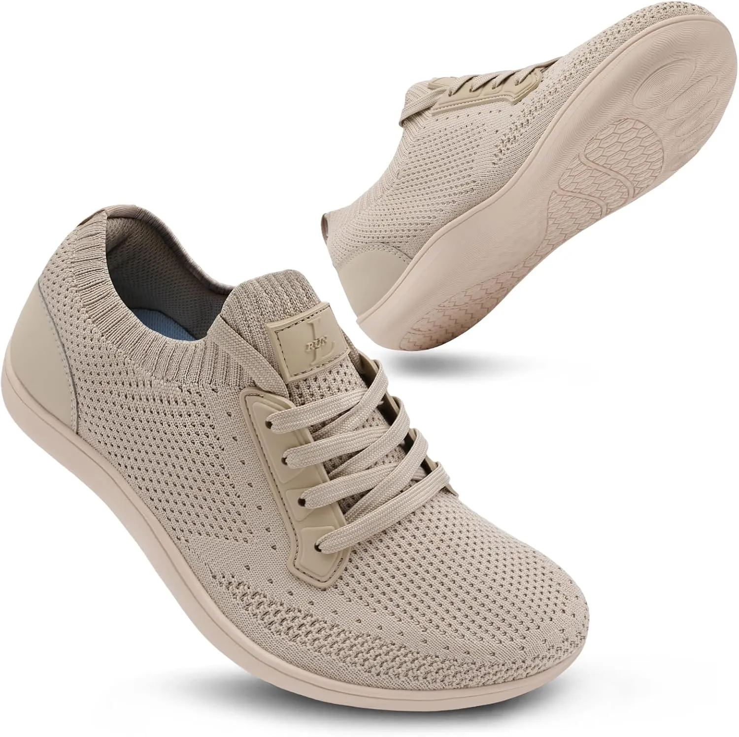 L-RUN Mens Walking Shoes Wide Toe Barefoot Shoes Minimalist Men's Casual Dress Shoes Breathable Zero Drop Fashion Sneakers