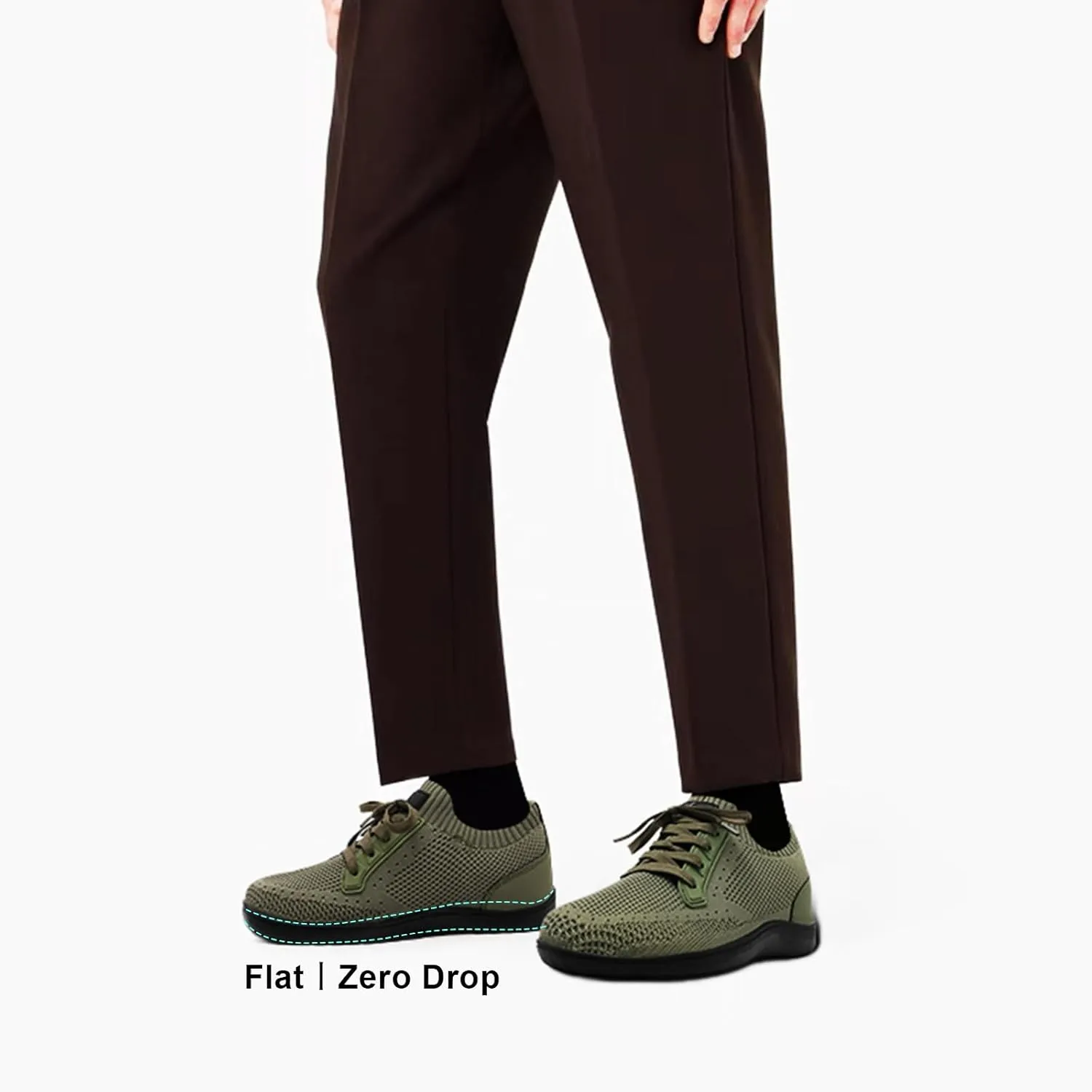 L-RUN Mens Walking Shoes Wide Toe Barefoot Shoes Minimalist Men's Casual Dress Shoes Breathable Zero Drop Fashion Sneakers