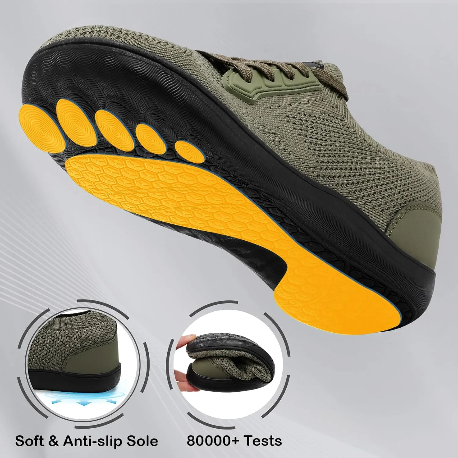 L-RUN Mens Walking Shoes Wide Toe Barefoot Shoes Minimalist Men's Casual Dress Shoes Breathable Zero Drop Fashion Sneakers