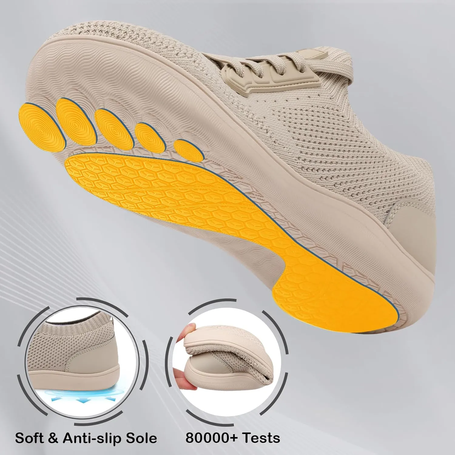L-RUN Mens Walking Shoes Wide Toe Barefoot Shoes Minimalist Men's Casual Dress Shoes Breathable Zero Drop Fashion Sneakers