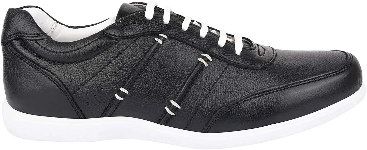 LIBERTYZENO Mens Genuine Leather Adults Cushioned Casual Lace Up Shoes for Prom Graduation