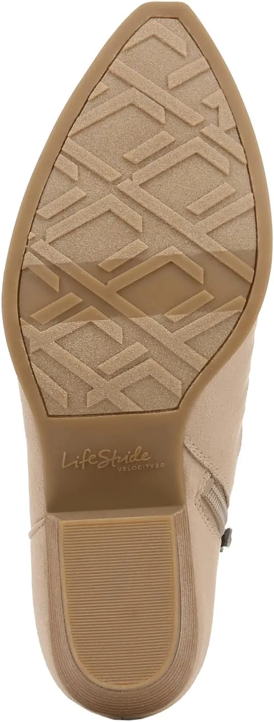 LifeStride Women's Reba Rouched Western Ankle Bootie