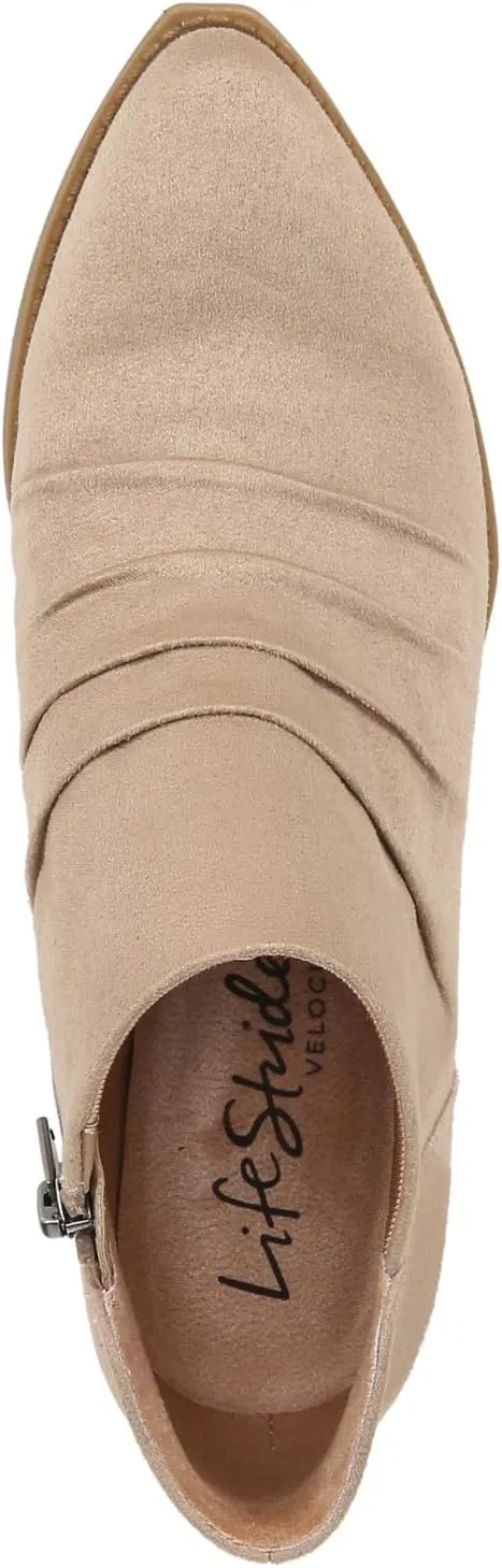 LifeStride Women's Reba Rouched Western Ankle Bootie