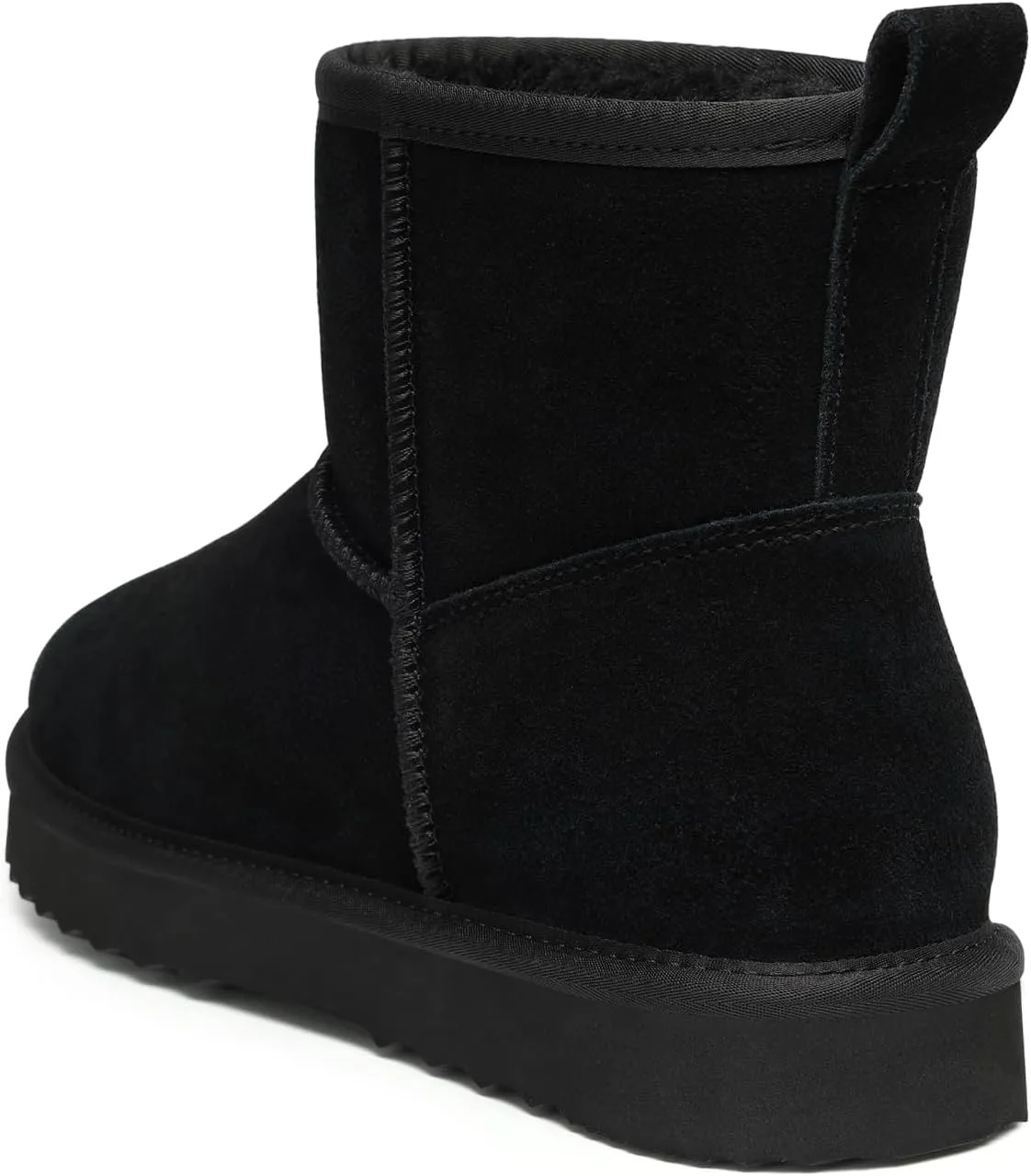Litfun Suede Mini Boots for Women Winter Warm Fuzzy Boots Comfort Snow Boots with Fur Lined