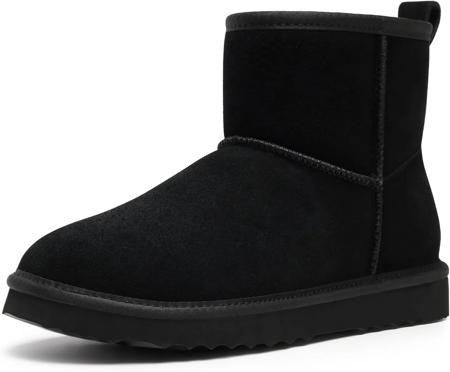 Litfun Suede Mini Boots for Women Winter Warm Fuzzy Boots Comfort Snow Boots with Fur Lined