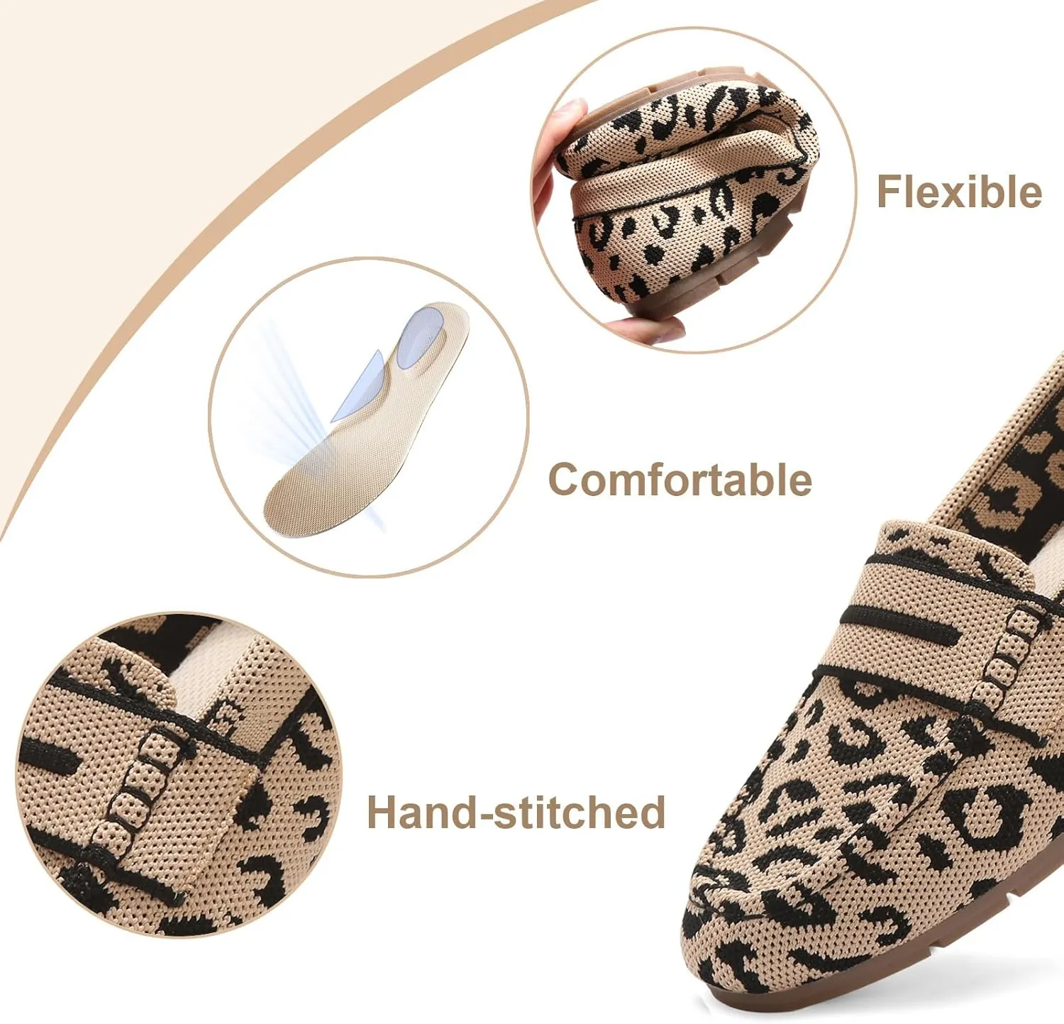 Loafers for Women Comfortable Slip on Work Flats Shoes Womens Dressy Casual Walking Shoes