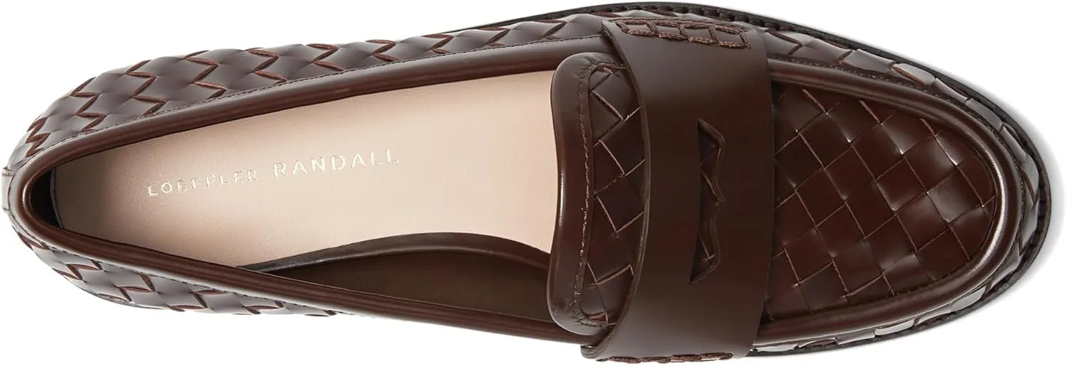 Loeffler Randall Women's Rachel Woven Leather Loafers