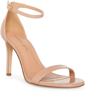 Madden Girl Women's Brazen Heeled Sandal, Dark Nude Patent, 6.5
