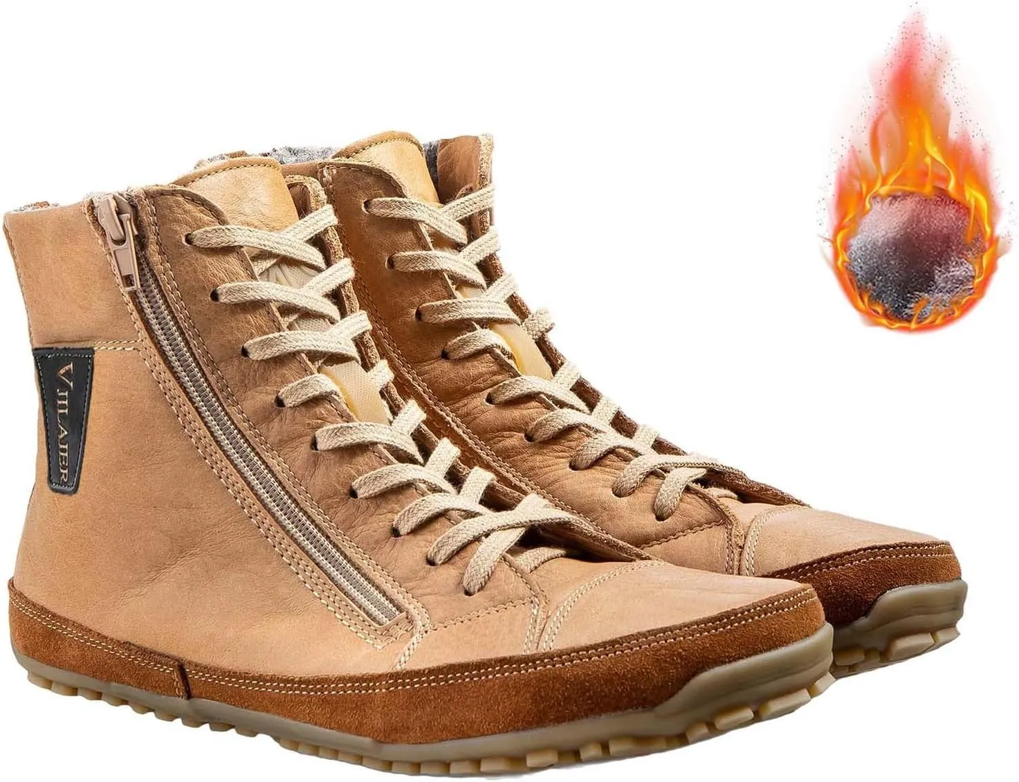 Magic Shoes Alaskan Mens, Barefoot Winter Boots Women, Non-Slip Hiking Footwear With Fleece Lined, Comfort Warm Work Boots Grounded Shoes Zero Drop Booties for Walking Fishing Trekking