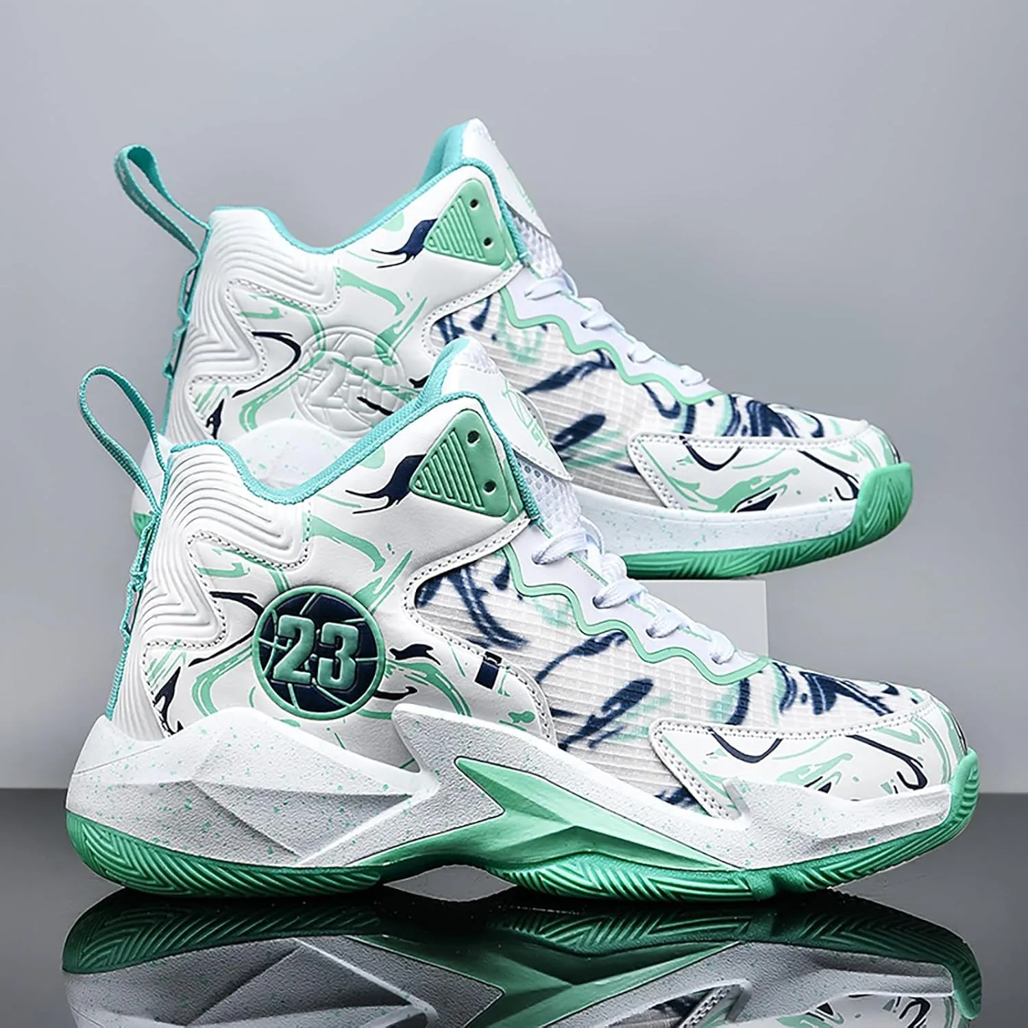 Men's Basketball Shoes Fashion Printed Sneakers
