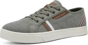 Mens Canvas Sneakers Casual Shoes Low Top Lace Up Shoes
