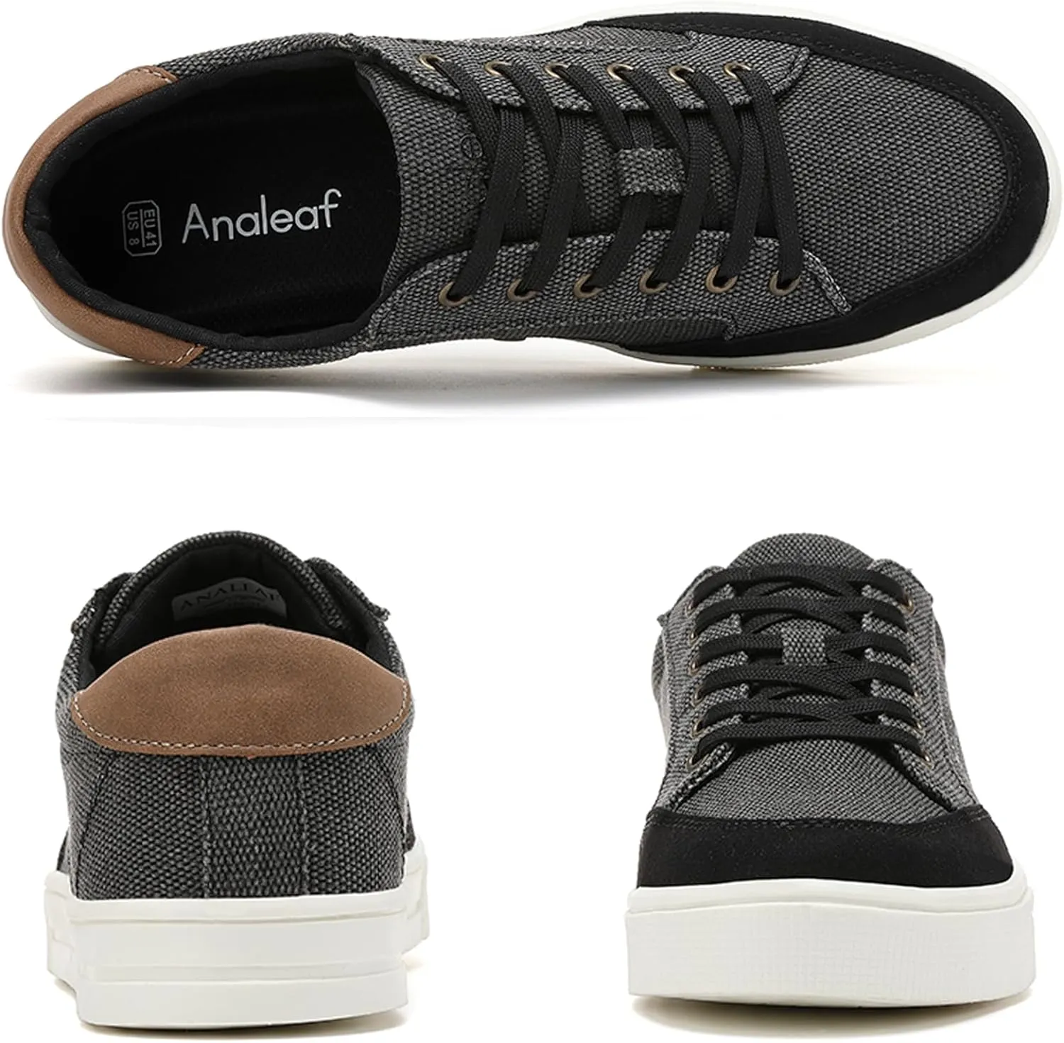 Mens Canvas Sneakers Casual Shoes Low Top Lace Up Shoes