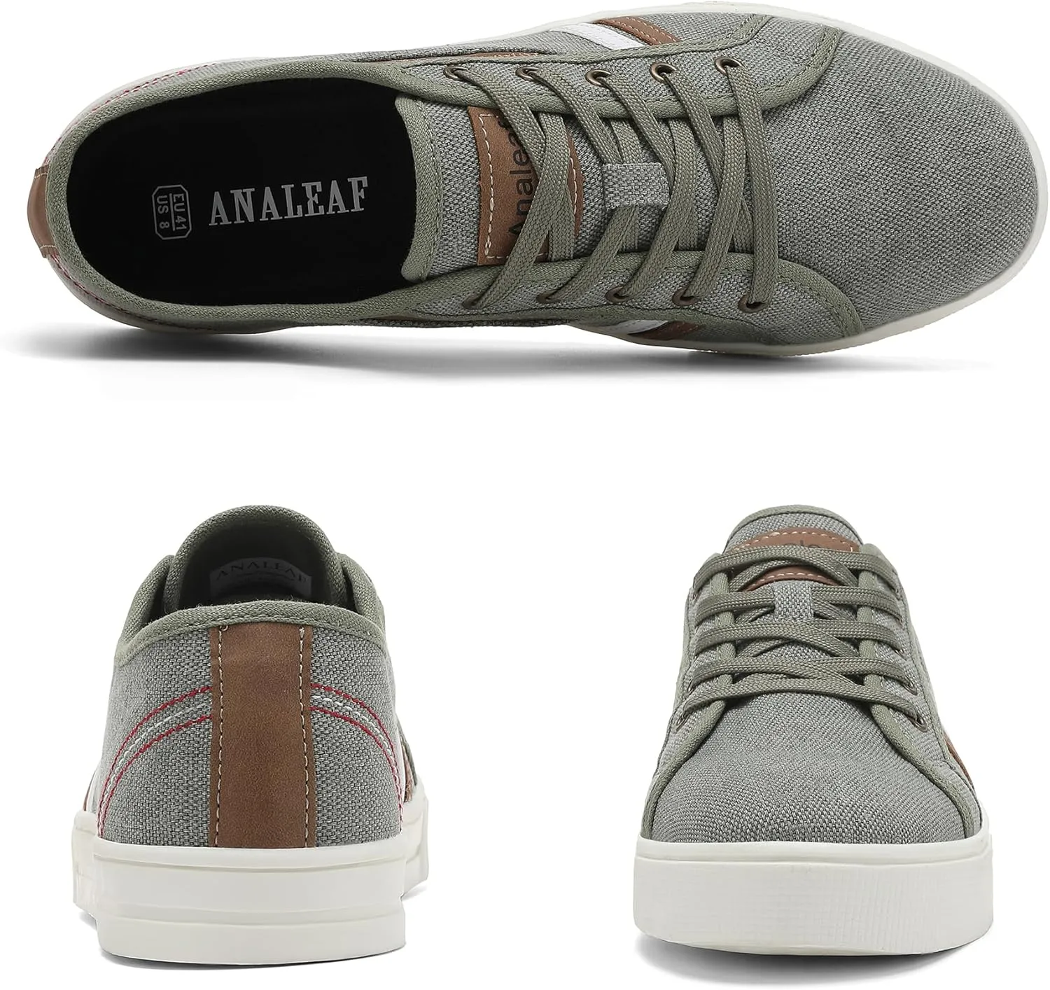 Mens Canvas Sneakers Casual Shoes Low Top Lace Up Shoes