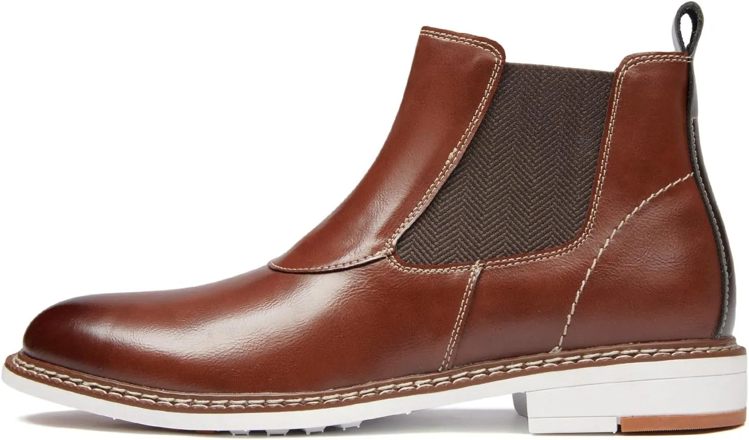Men's Chelsea Boots Casual Chukka Ankle Boots Side Zipper Clouser Elastic Dress Boots Work Shoes for Men.