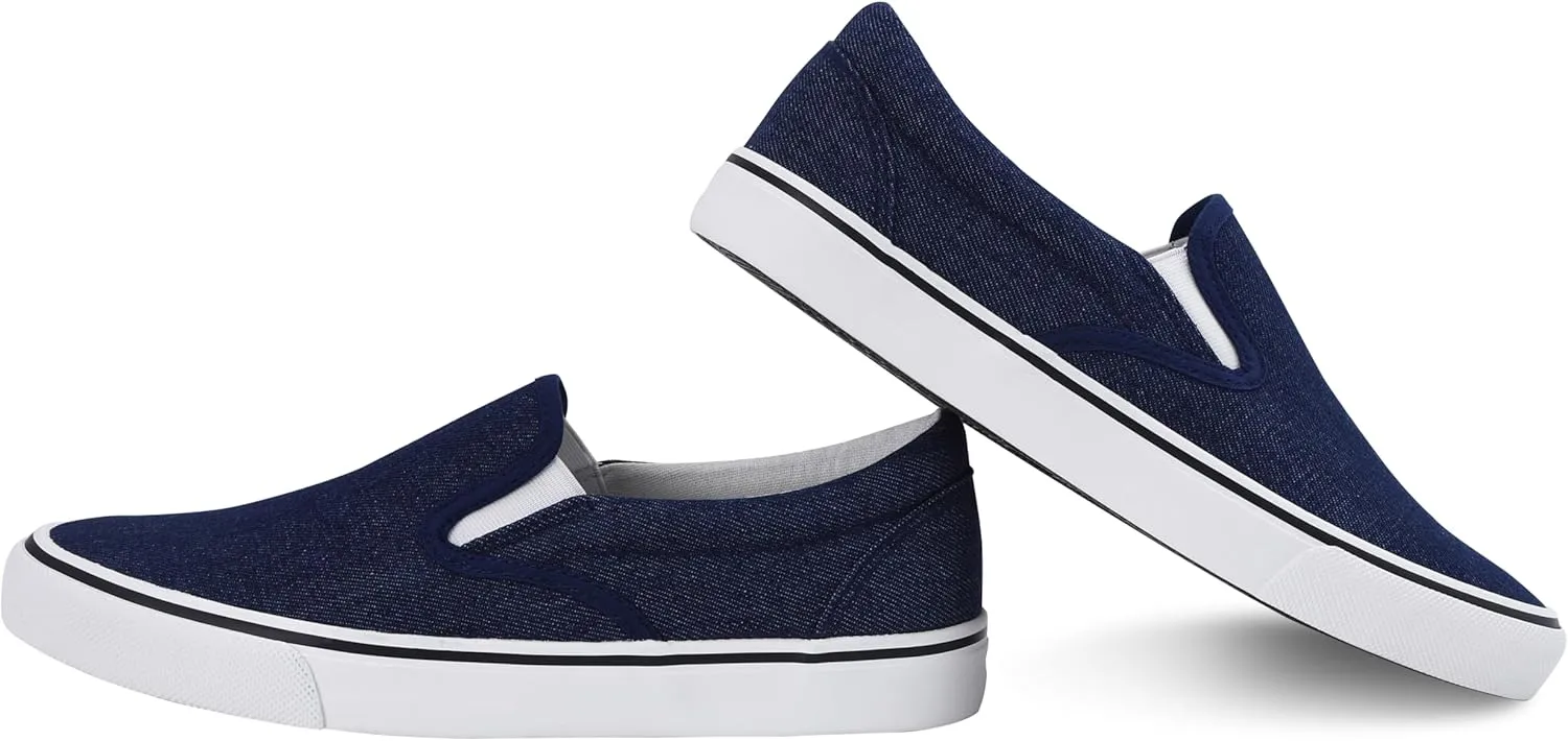 Mens Classic Canvas Shoes Slip on Sneakers Loafers Shoes Casual Fashion Shoes