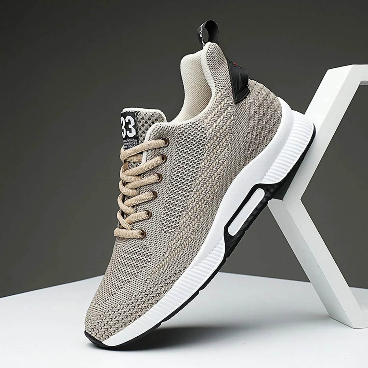 Men's Elevator Shoes Invisible Height Increase Sporty Sneakers Casual Lace Up Shoes Make You Taller Hight - 6cm / 2.36 Inches - Hidden Heel
