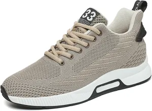Men's Elevator Shoes Invisible Height Increase Sporty Sneakers Casual Lace Up Shoes Make You Taller Hight - 6cm / 2.36 Inches - Hidden Heel