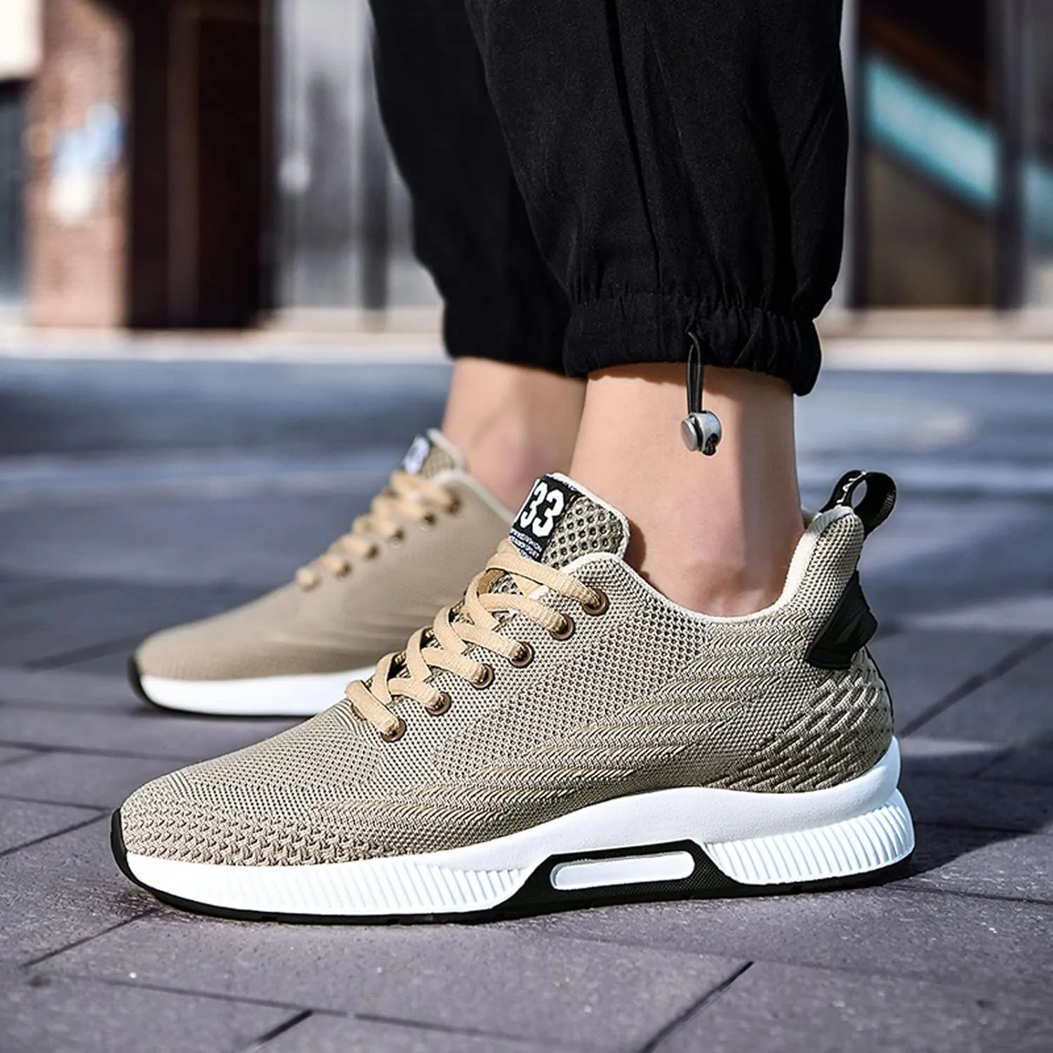 Men's Elevator Shoes Invisible Height Increase Sporty Sneakers Casual Lace Up Shoes Make You Taller Hight - 6cm / 2.36 Inches - Hidden Heel